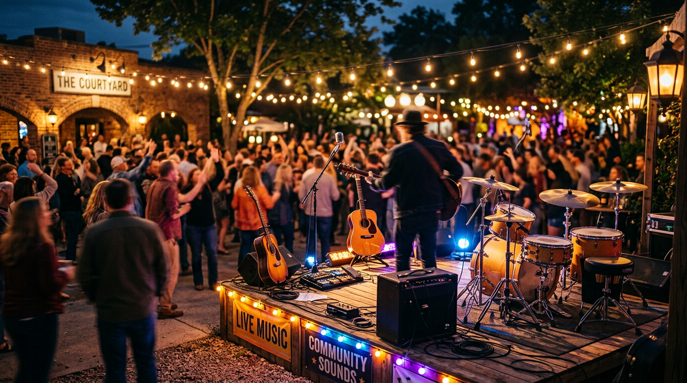 A connected local entertainment scene with venues, performers, and an engaged audience.